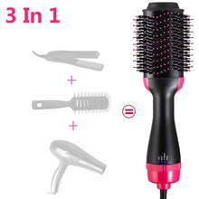 Laden Sie das Bild in den Galerie-Viewer, 3in1 Haartrockner und Volumizer Bürsten, Glätten, Lockenstab und Kamm